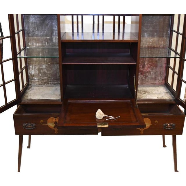 Edwardian Art Nouveau Display Cabinet, 1910 For Sale - Image 4 of 6