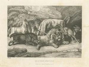 Samuel Howitt, Lion Insulted, Print