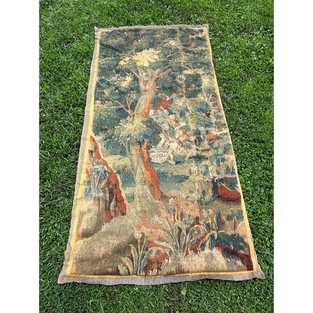 Very Large 19th Century Antique French Verdure Tapestry For Sale - Image 14 of 15