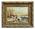 B. Van Rijn, Winter Landscape with Figures on Frozen River, Oil on Wood Panel, Framed For Sale