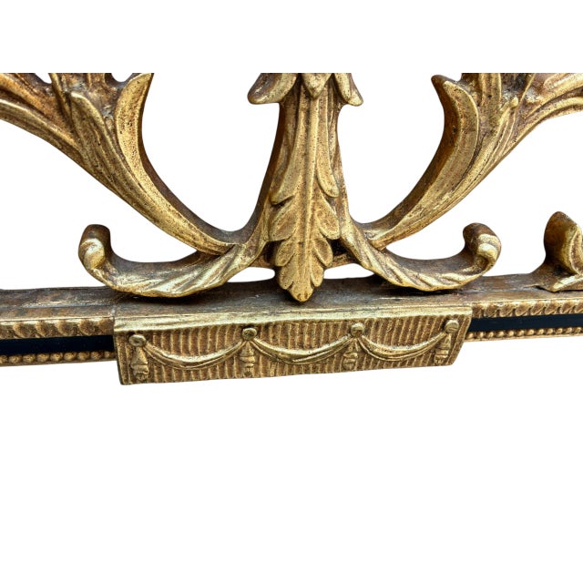 French Vintage Decorative Arts Mirror Gold Gilt French Louis XIV Style For Sale - Image 3 of 13
