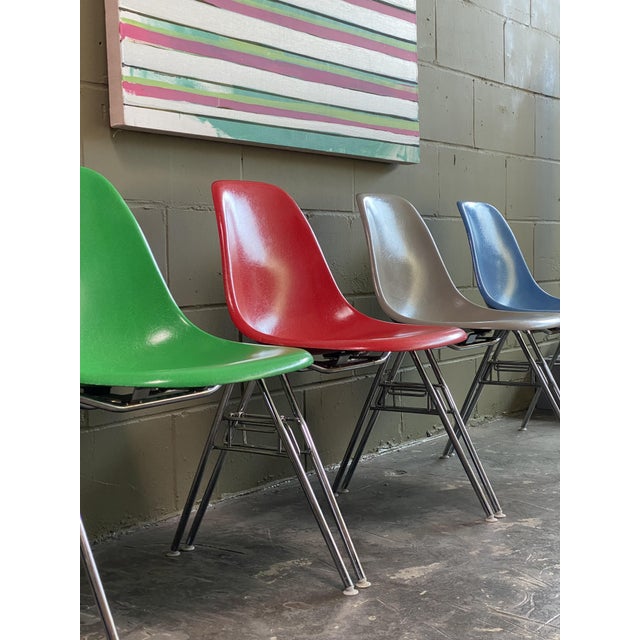 Sidechairs in Various Colors by Charles Eames for Vitra, 1980s, Set of 4 For Sale - Image 8 of 15