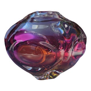Vase by Josef Hospodka for Chřibská Glassworks, 1960s For Sale