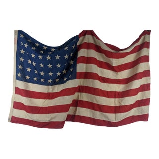 Vintage Lexington 48-Star Sewn American Flag, 3 × 5 Ft, Red, White & Blue For Sale