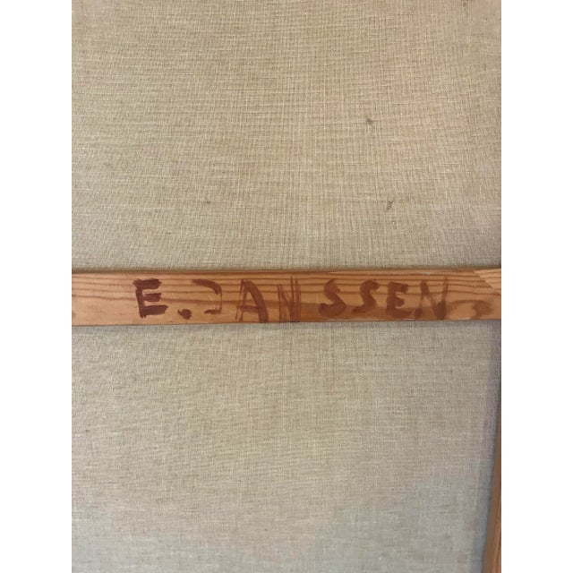 Textile Mid Century French Life Size Figurative Nude Lady Female Portrait Original Oil Painting Attributed to Jose Vilato Ruiz Fin (1916-1969). For Sale - Image 7 of 12