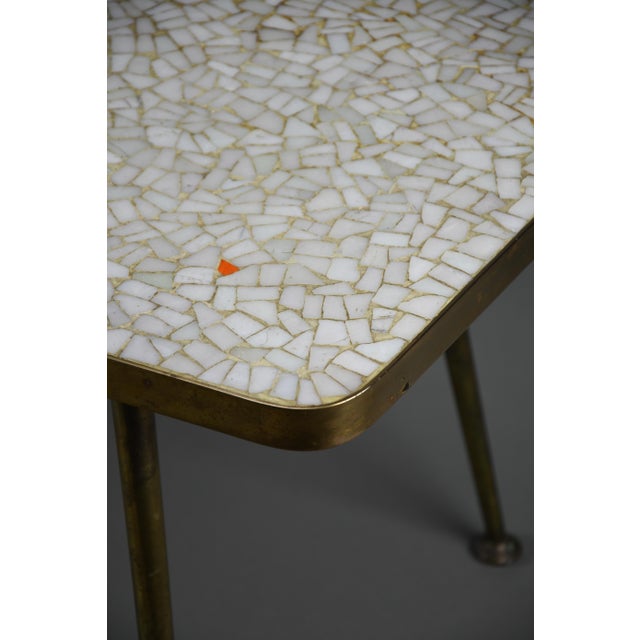 Mid-Century Brass and Glass Mosaïc Coffee Table by Berthold Müller, 1955 For Sale - Image 9 of 18