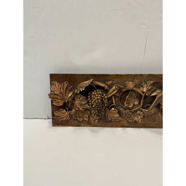 Antique Bronze Architectural Freize Bird With Grapes For Sale In Atlanta - Image 6 of 6