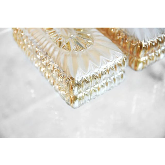 Modern Ice Glass Wall Sconces, 1970s, Set of 2 For Sale - Image 4 of 9