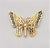 Gold Vintage Circa 1971 Napier Black Yellow Plique-a-Jour Butterfly Brooch For Sale - Image 8 of 8