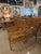 Vintage Bamboo Rattan Reed Dining Game Table & 4 Dining Arm Chairs For Sale In West Palm - Image 6 of 12
