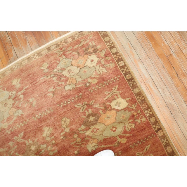 Mid 20th Century Vintage Zabihi Collection Turkish Floral Konya Rug - 4'2" x 7'10" For Sale - Image 5 of 7