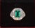 Gia Certified 3.98ct Natural Zambian Emerald & Diamond Tiered Halo Milgrain 18k White Gold Ring, Size 6.5 For Sale - Image 14 of 16