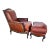 Leather Lounge Chair & Ottoman by Henredon For Sale