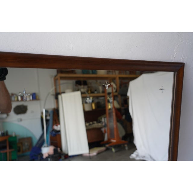 Broyhill Saga Mid-Century Walnut Mirror With Etched Star Details For Sale In Las Vegas - Image 6 of 9