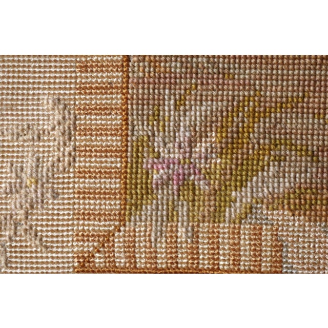 Wood Antique French Needlepoint Firescreen | Louis XVI Style Hand-Painted & Gilt Wood Fireplace Screen | Cherub Tapestry For Sale - Image 7 of 18