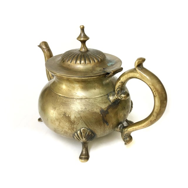Vintage Electro Silver Plated Decorative Tea Coffee Pot For Sale - Image 4 of 6