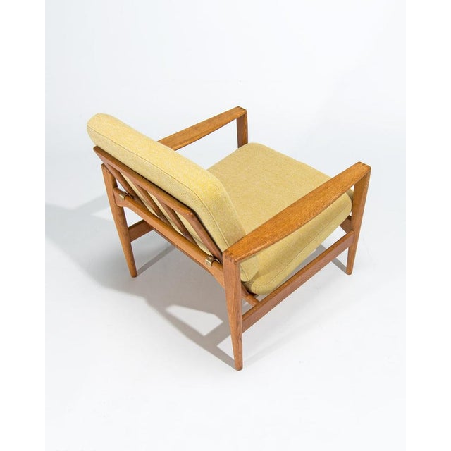 Yellow Set of Mid-Century Modern Danish Lounge Chairs in Oak by Niels Koefoed, 1950s For Sale - Image 8 of 13