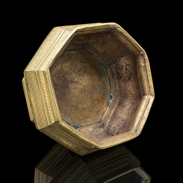 Metal Antique Temple Betel Nut Dish, Indonesian, Engraved Brass Sireh Stand, Victorian For Sale - Image 7 of 12