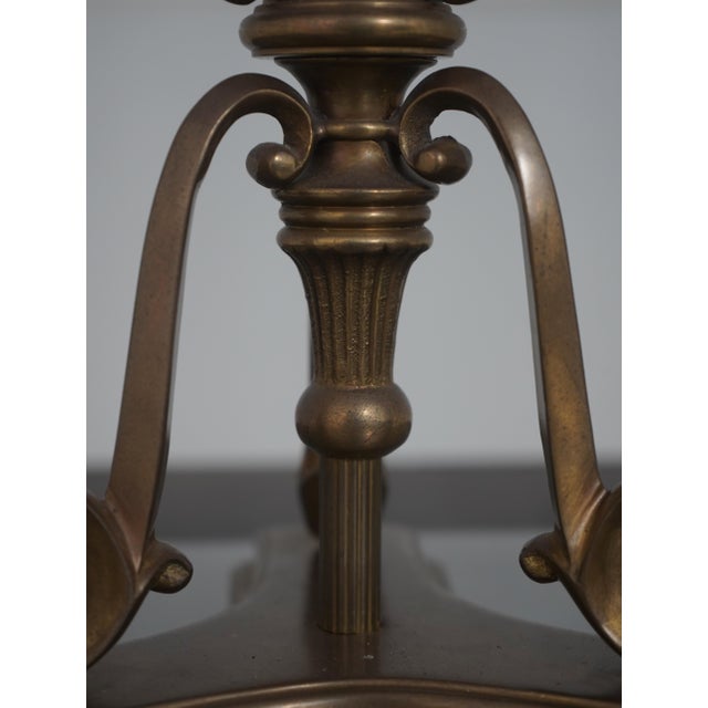 1980s Pair of Brass & Glass Lidded Vase Candle Holder Epergne For Sale - Image 11 of 12