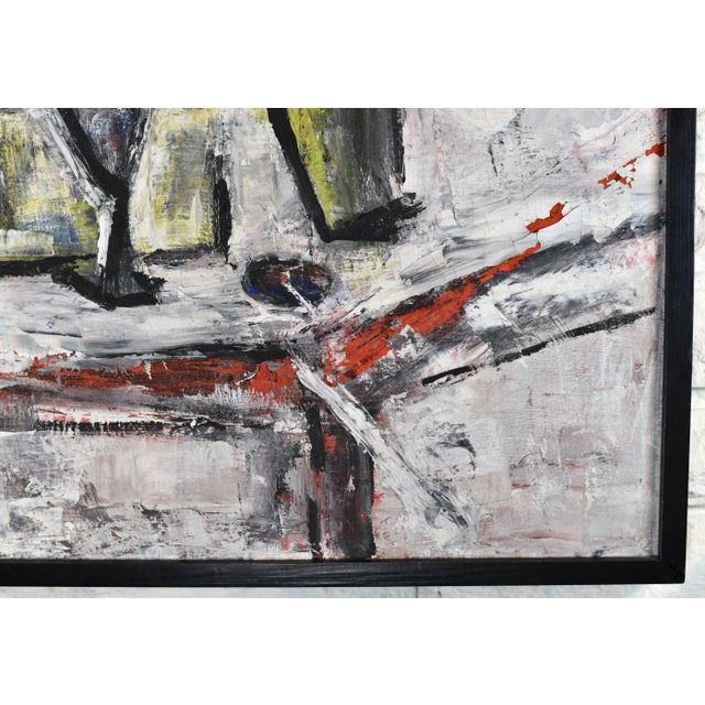 Mid Century Modernist Oil Painting Cocktail Tablescape Painting 1968 For Sale In Tampa - Image 6 of 13