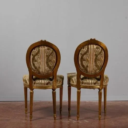 Set of Napoleon III Gilded Chairs For Sale - Image 4 of 9