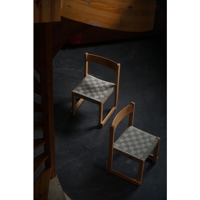 1980s Koldinghus Chairs in Beech with Woven Seats attributed to Hans J. Wegner for Getama, 1988, Set of 6 For Sale - Image 5 of 18