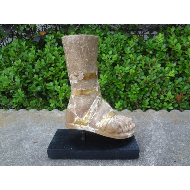 19th Century Italian Carved Wood Santo Foot For Sale - Image 10 of 10