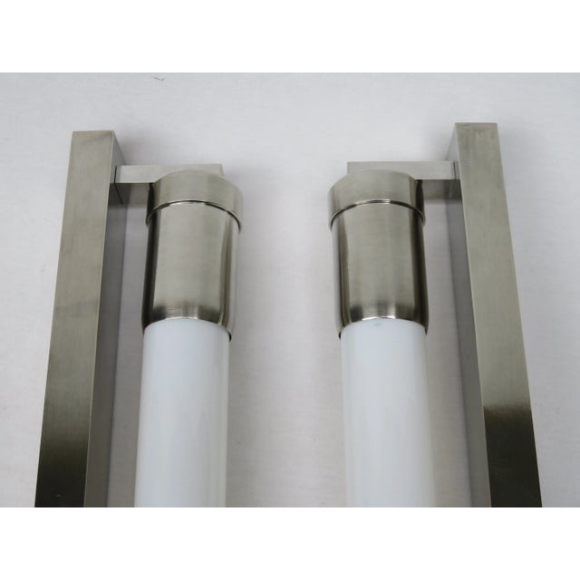 Vintage Nickel Plated Art Deco Wall Lights, Set of 2 For Sale - Image 11 of 18