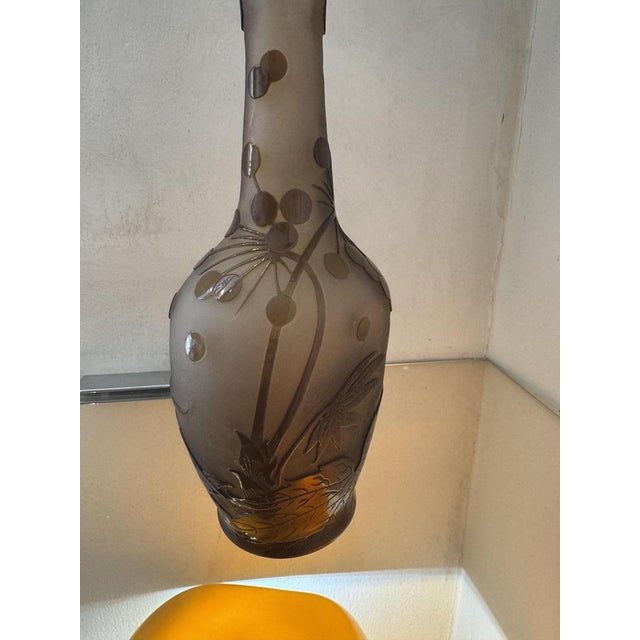Jugendstil Vase with Floral Decoration from Emile Gallé, 1890s For Sale - Image 6 of 9