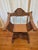 Mid 20th Century Carved Wood Savonarola Chair With Asian Crest on Backrest For Sale - Image 11 of 12