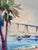 Impressionist Large Signed California Impressionist Watercolor Seascape For Sale - Image 3 of 4