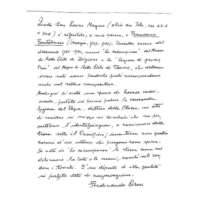 Francesco Fontebasso, San Leone Magno, 1700s, Oil on Canvas For Sale - Image 5 of 7