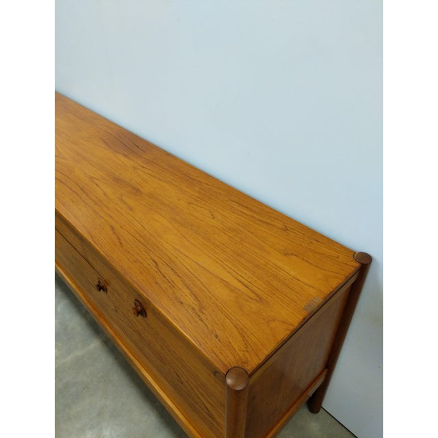 Vintage Mid Century Modern Teak Credenza by Uniflex For Sale - Image 9 of 12