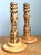 Vintage Inlaid Wood Candlesticks - A Pair For Sale - Image 11 of 12