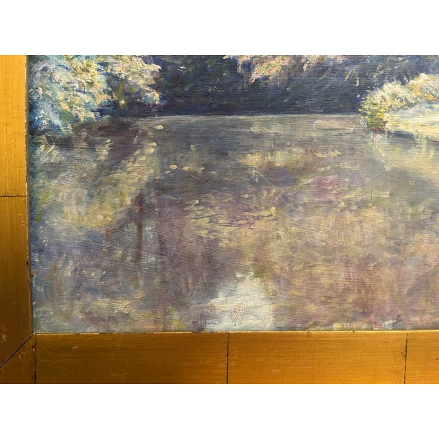 Large Vintage Signed Impressionist Painting For Sale In Boston - Image 6 of 10