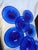 Collection of Vintage Cobalt Blue Hand Blown Glass Charger Plates From Mexico For Sale - Image 4 of 11