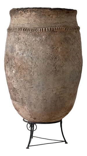 Moroccan Berber Clay Jar in Earthenware