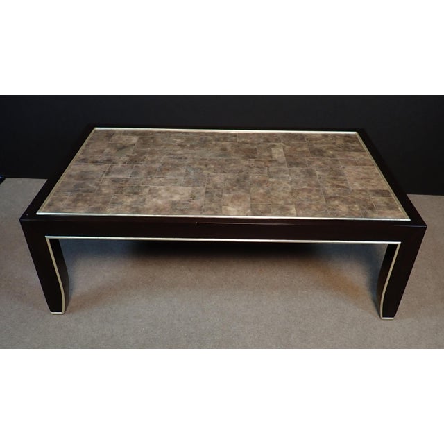 Late 20th Century Late 20th Century Mica and Lacquered Coffee Table For Sale - Image 5 of 12