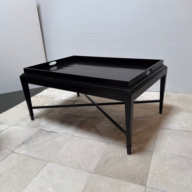 Barbara Barry for Baker Furniture Mahogany Tray-Top Coffee Table For Sale - Image 9 of 12