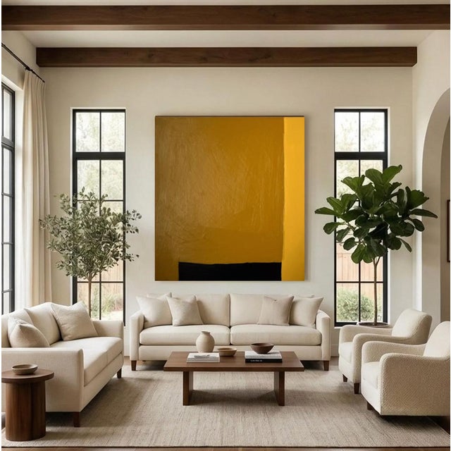 Contemporary Bodasca, Ochre Yellow, 2026, Acrylic on Canvas For Sale - Image 3 of 10