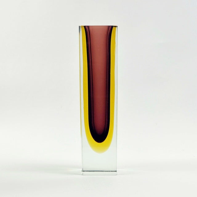 Stunning mid-century modern sommerso glass vase designed by Flavio Poli for Alessandro Mandruzzato (Murano, Italy,...