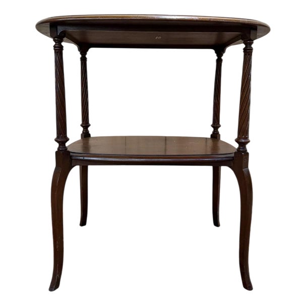 Two-Tiered Mahogany Coffee Table For Sale