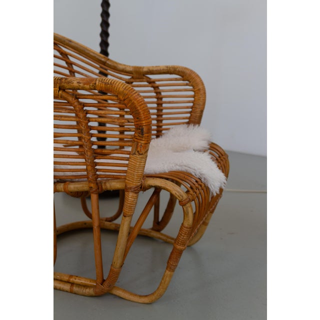 1940s Danish Rattan Lounge Chair by Tove Kindt-Larsen for R. Wengler, 1940s For Sale - Image 5 of 18