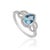 American Chic Natural Aquamarine & Diamond Cocktail Ring Size 6.5 in 14k White Gold For Sale - Image 3 of 14