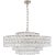 AERIN for Visual Comfort Signature Liscia Large Chandelier in Burnished Silver Leaf with Crystal For Sale