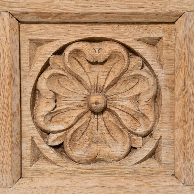 1970s Carved Brutalist Oak Buffet For Sale - Image 9 of 14