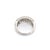 Vintage Platinum Three-Row Band With Round & Baguette Diamonds - Size 4.5 For Sale - Image 9 of 9