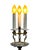 Gothic 1910s Candleabra Floor Lamp With Lion Heads in Solid Cast Brass #2612 For Sale - Image 3 of 11