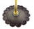 Vintage Brass & Cast Iron Fireplace Tool Stand With Scalloped Ash Tray For Sale In Little Rock - Image 6 of 12