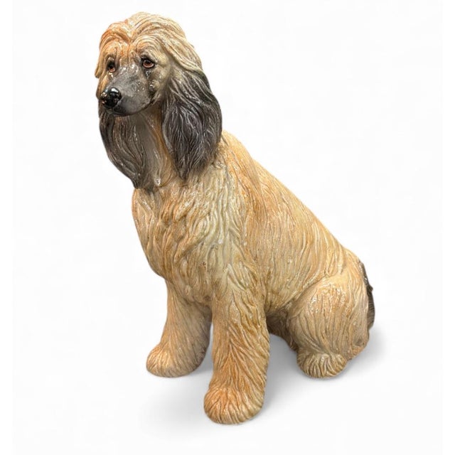 Monumental Glazed Afghan Hound Figure, Made in Italy For Sale - Image 4 of 10